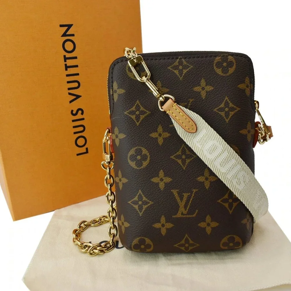 LOUIS VUITTON Utility Phone Sleeve Monogram Canvas Crossbody Bag - Picture 3 of 11
